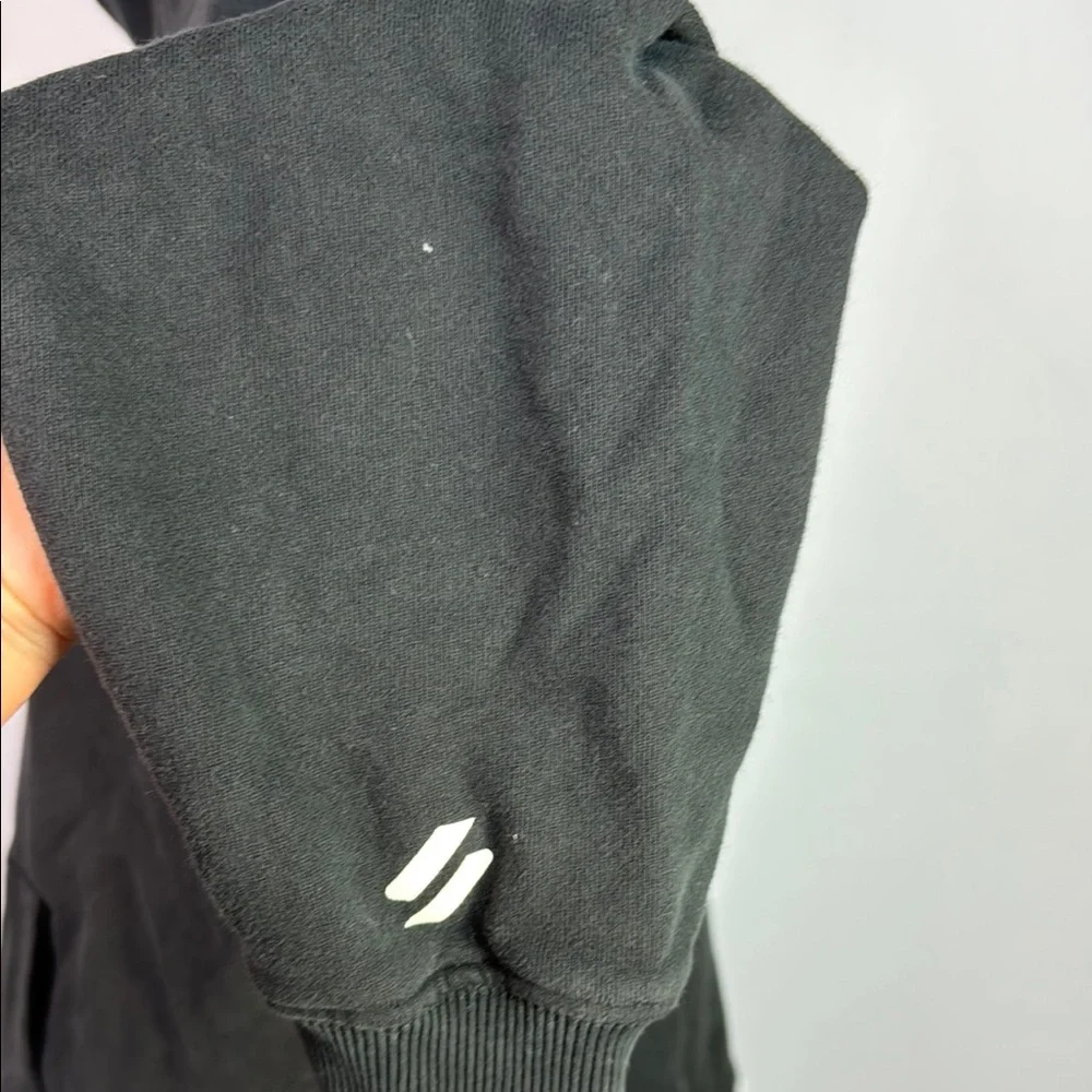 Superdry Core Sport In Black Hoodie Bold Branding Casual Style - Picture 4 of 9